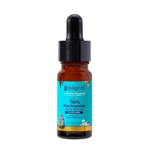 Pilgrim 10% Niacinamide Face Serum (10ml) For Acne Marks| Fades Blemishes & Dark Spots | Oil Control | Brightens & Evens Skin Tone | All Skin Types | Women & Men
