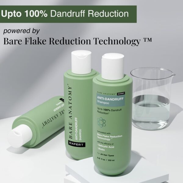 Anti-dandruff shampoo: Reduces dandruff, strengthens hair, removes flakes & itching. Salicylic Acid & Biotin. All hair types. 250ml. - Image 2